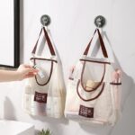 3 (Pcs) Kitchen Wall-Mounted Storage Bags – Large Capacity Organizers for Garlic, Ginger, Scallions & More