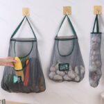3 (Pcs) Kitchen Wall-Mounted Storage Bags – Large Capacity Organizers for Garlic, Ginger, Scallions & More - Image 7