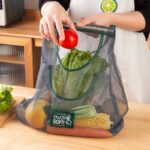 3 (Pcs) Kitchen Wall-Mounted Storage Bags – Large Capacity Organizers for Garlic, Ginger, Scallions & More - Image 2